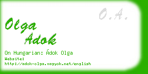 olga adok business card